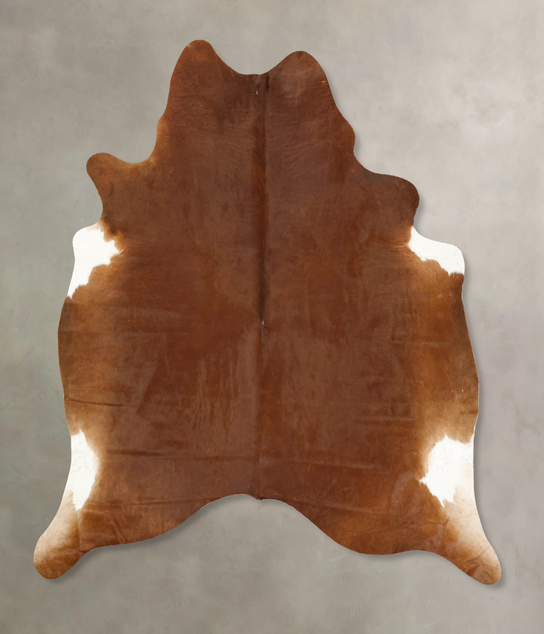 Solid Brown Cowhide Rug #B14228