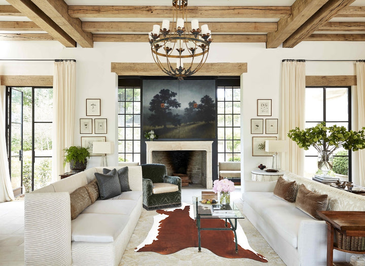 Hereford XX-Large Brazilian Cowhide Rug 8'6"H x 7'0"W #B14238 by Hudson Hides