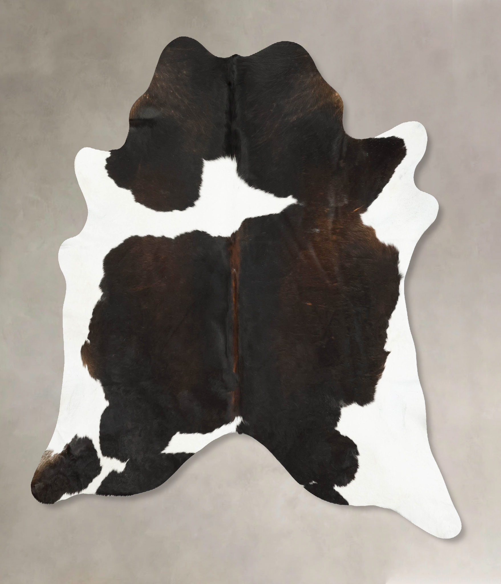 Chocolate and White Cowhide Rug #B14241