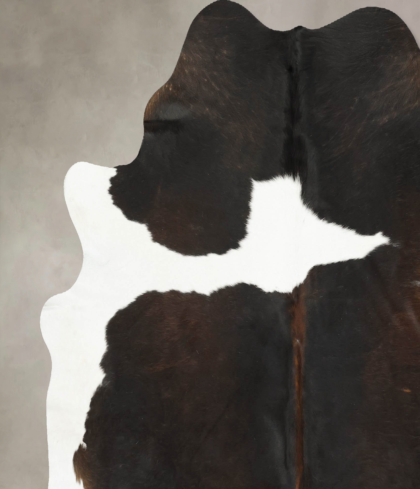 Chocolate and White Cowhide Rug #B14241