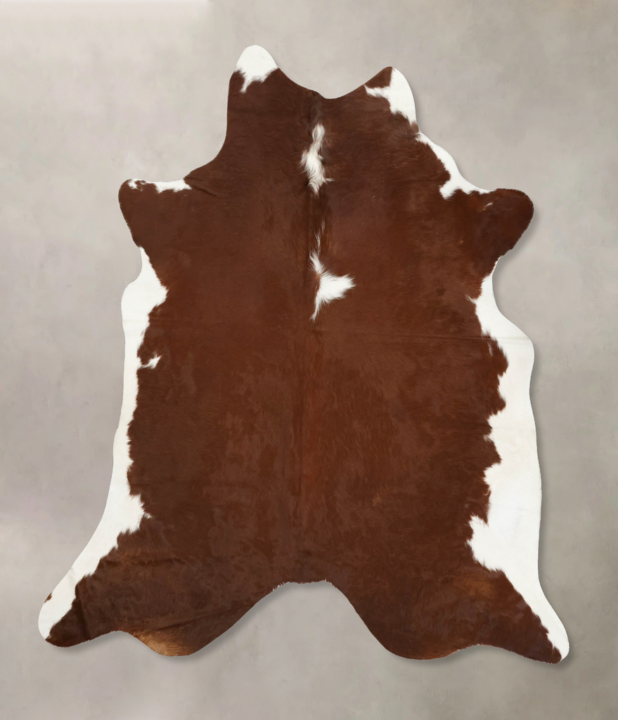 Hereford XX-Large Brazilian Cowhide Rug 7'11"H x 7'3"W #B14249 by Hudson Hides