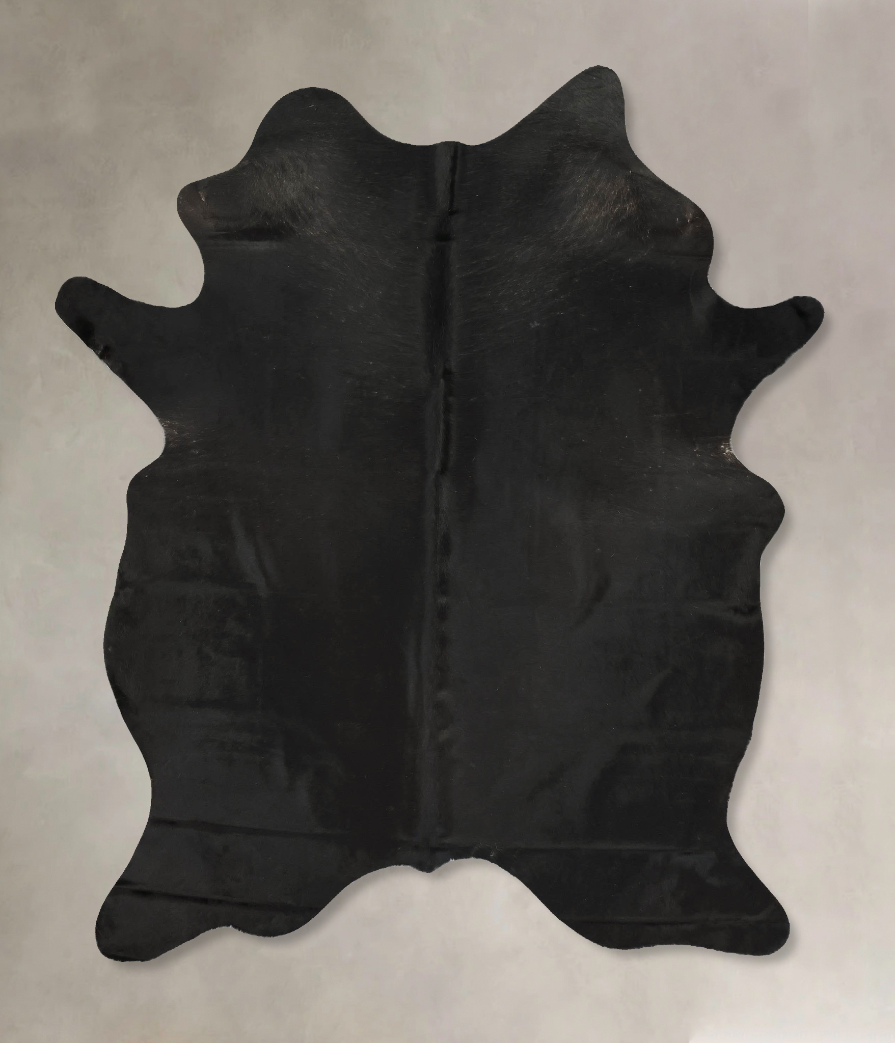 Solid Black Cowhide Rug #B14250