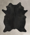 Solid Black X-Large Brazilian Cowhide Rug 7'1