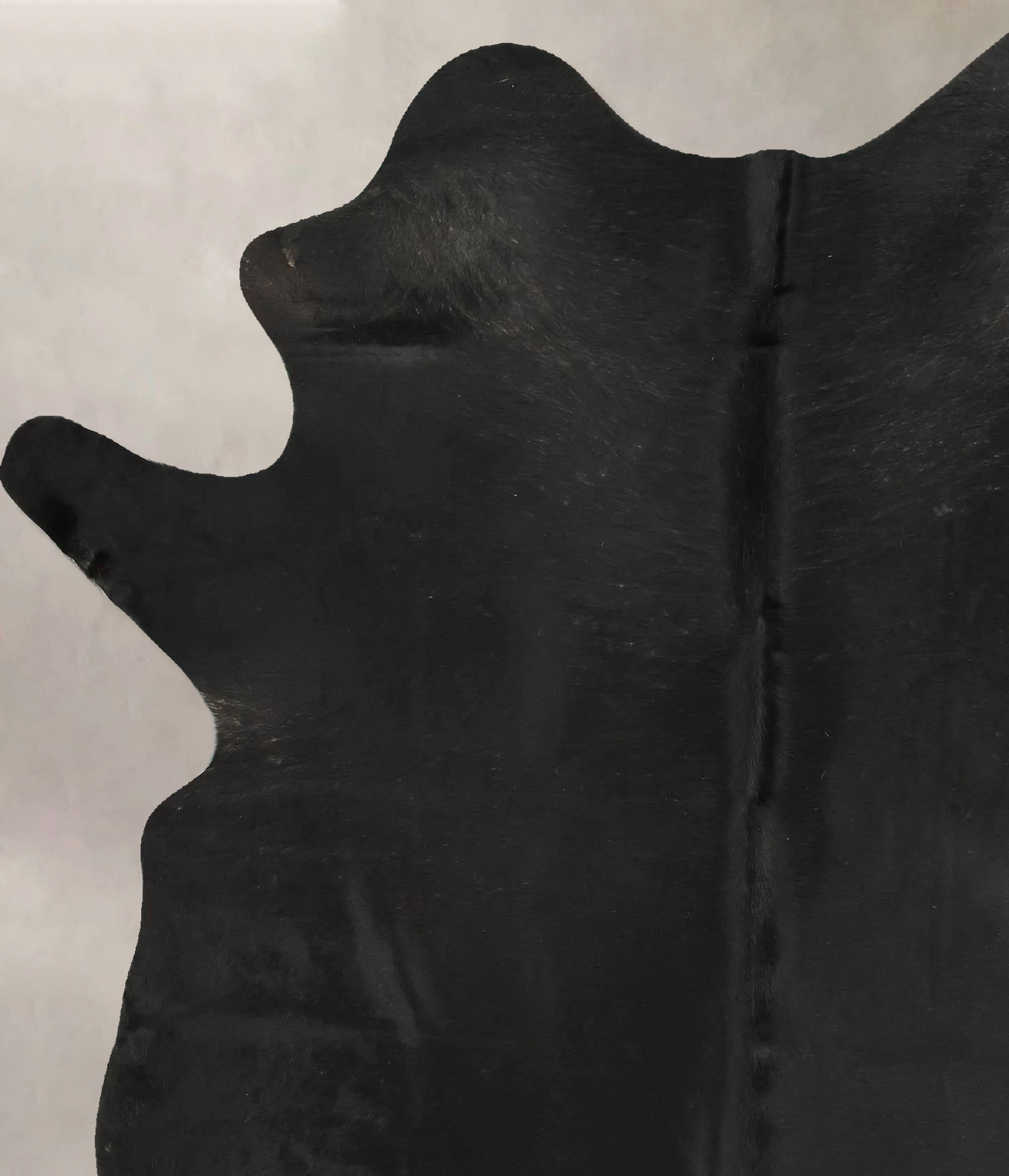Solid Black Cowhide Rug #B14250