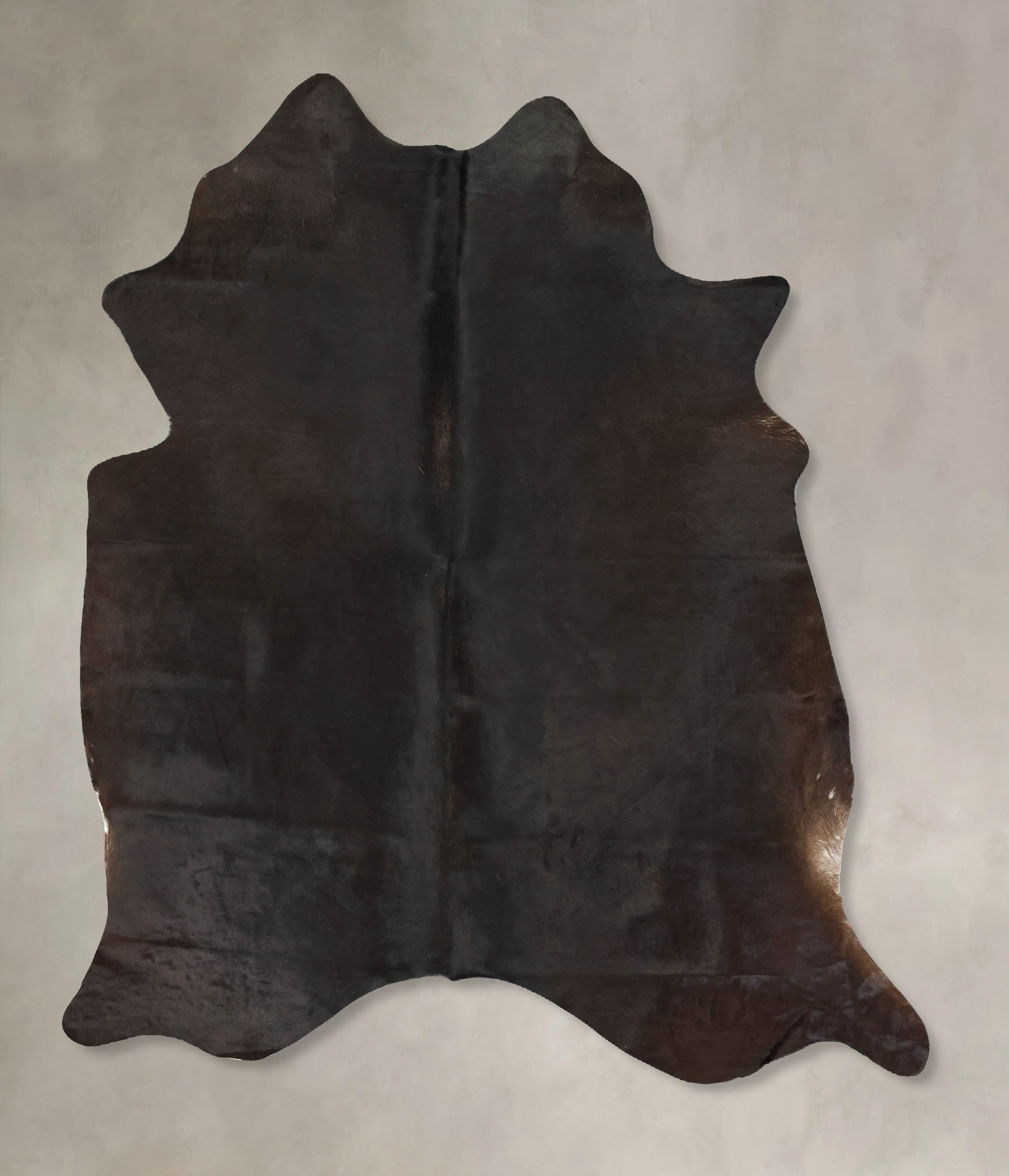 Solid Black Cowhide Rug #B14251