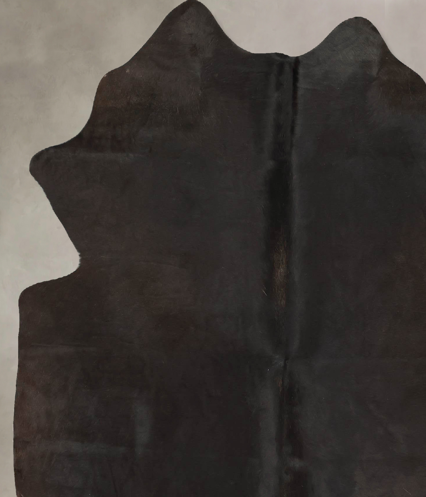 Solid Black Cowhide Rug #B14251