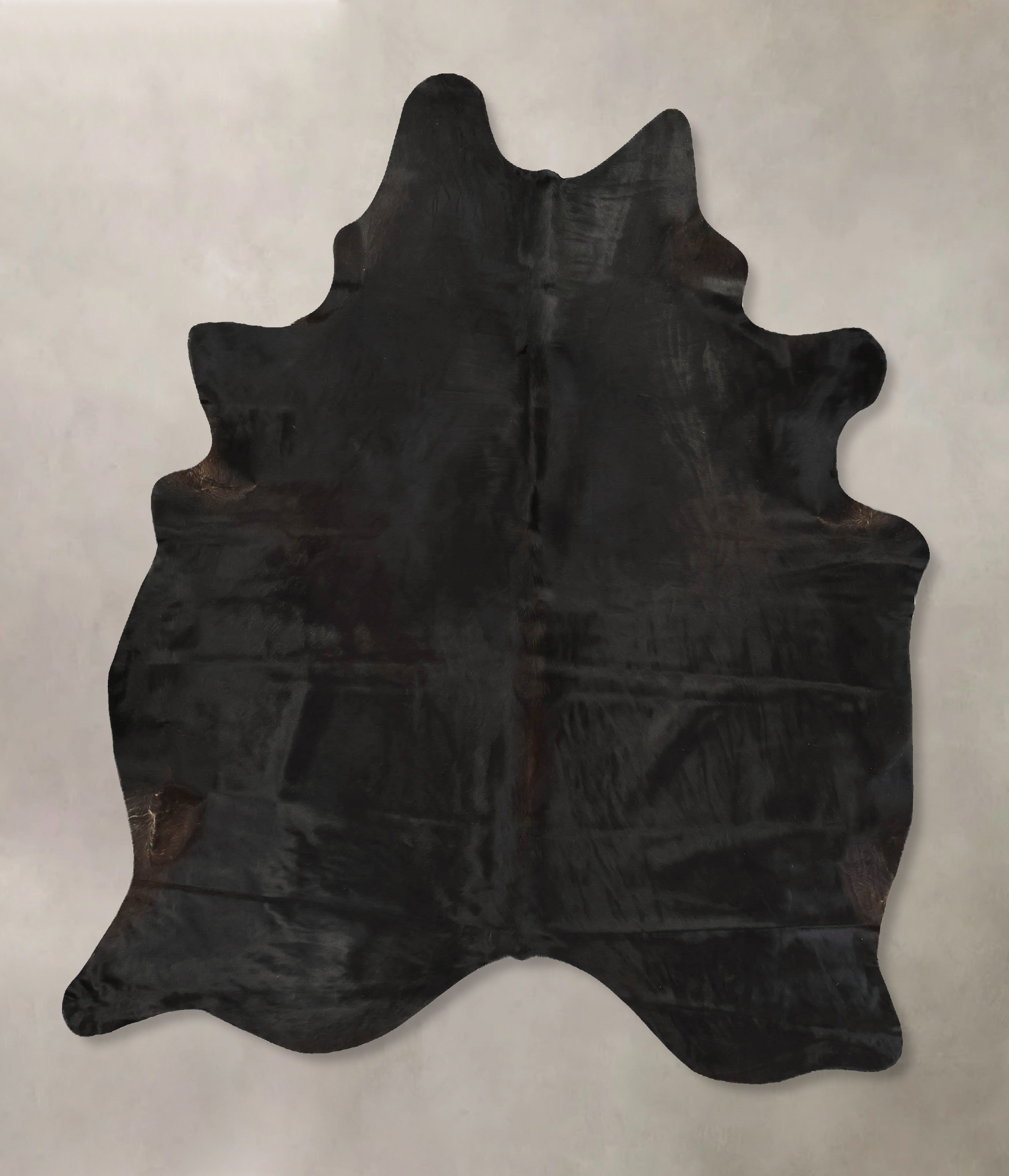 Solid Black Cowhide Rug #B14256