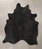 Solid Black X-Large Brazilian Cowhide Rug 7'6