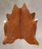 Solid Brown X-Large Brazilian Cowhide Rug 7'4