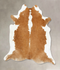 Beige and White X-Large Brazilian Cowhide Rug 7'5
