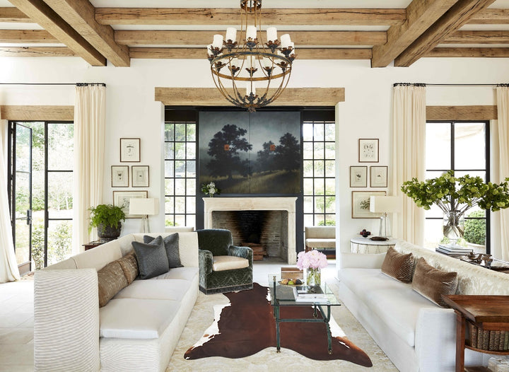 Hereford XX-Large Brazilian Cowhide Rug 8'7"H x 7'7"W #B14269 by Hudson Hides