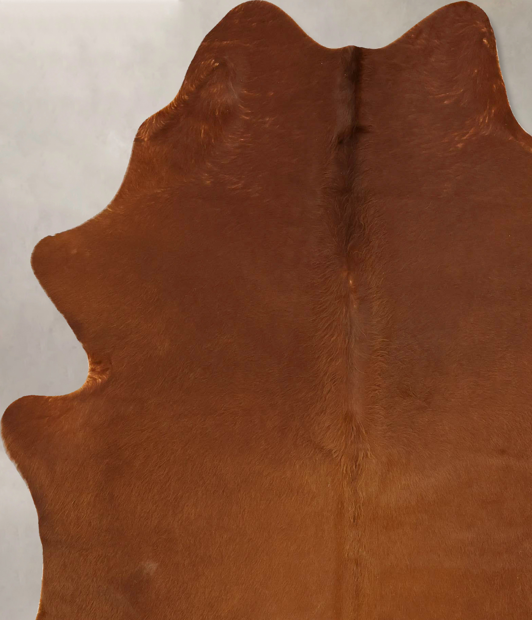 Solid Brown Cowhide Rug #B14278