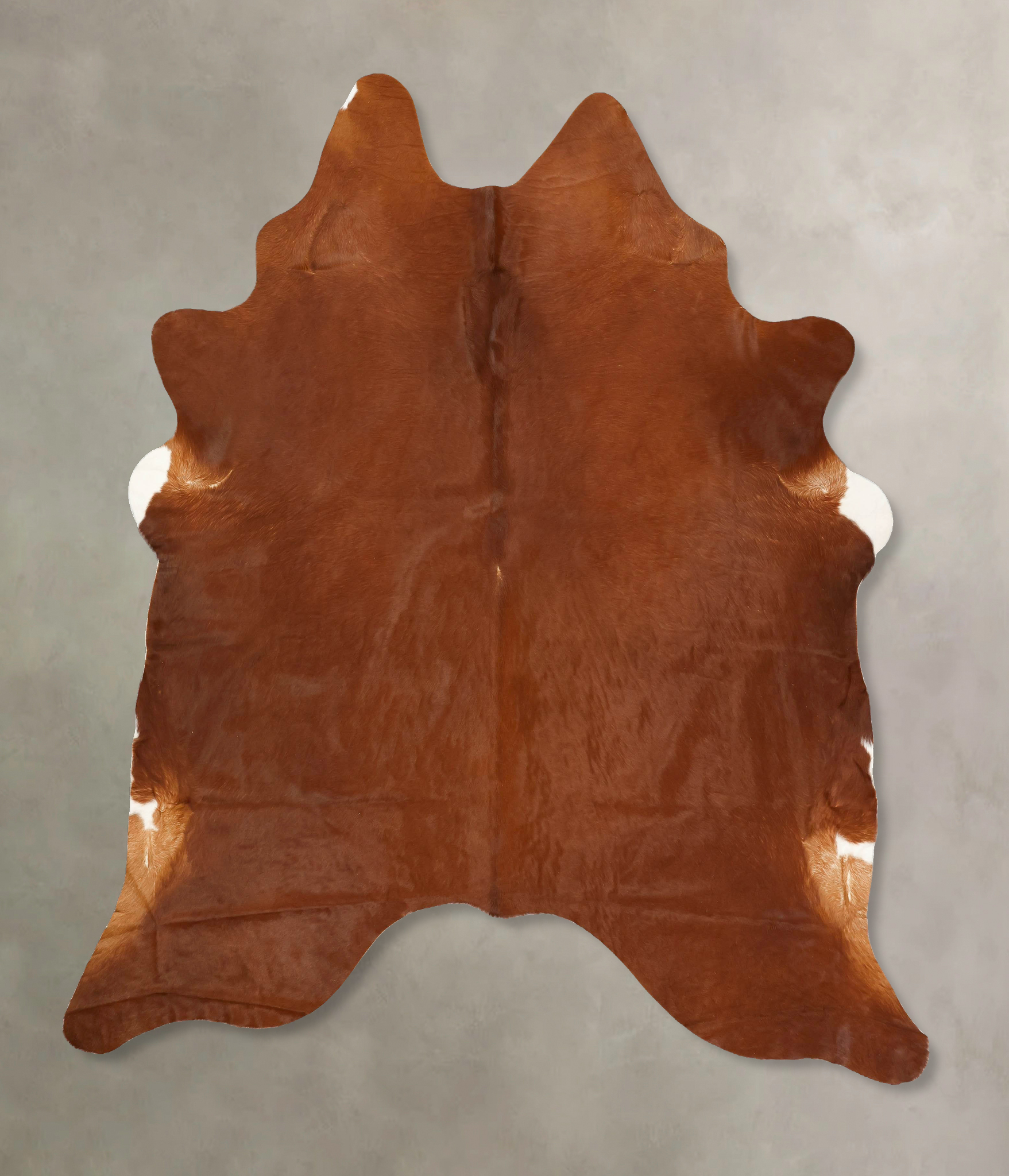 Solid Brown Cowhide Rug #B14280