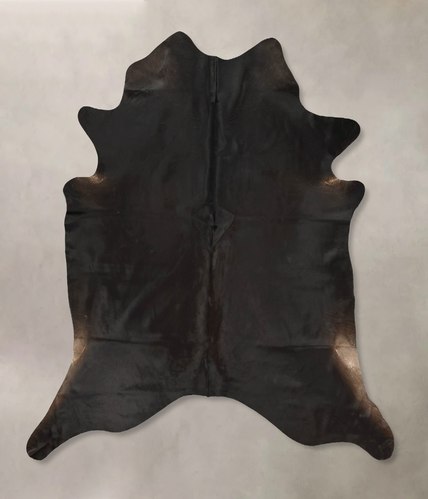 Solid Black Cowhide Rug #B14282