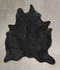 Solid Black X-Large Brazilian Cowhide Rug 7'6