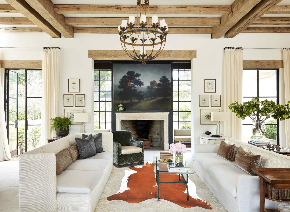 Hereford XX-Large Brazilian Cowhide Rug 8'11"H x 7'1"W #B14290 by Hudson Hides