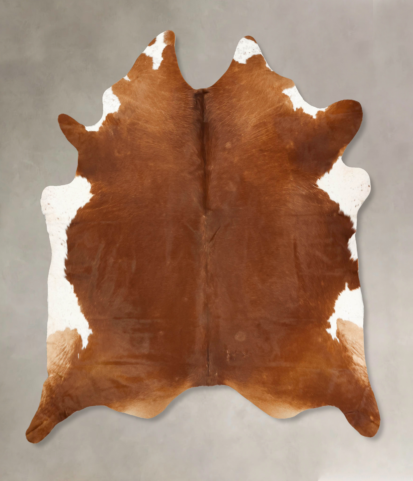 Brown and White Regular Cowhide Rug #B14291