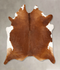 Brown and White Regular XX-Large Brazilian Cowhide Rug 8'10