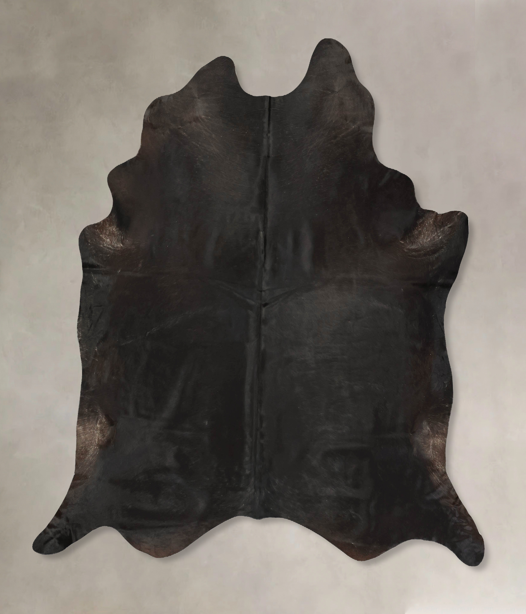 Solid Black Cowhide Rug #B14294