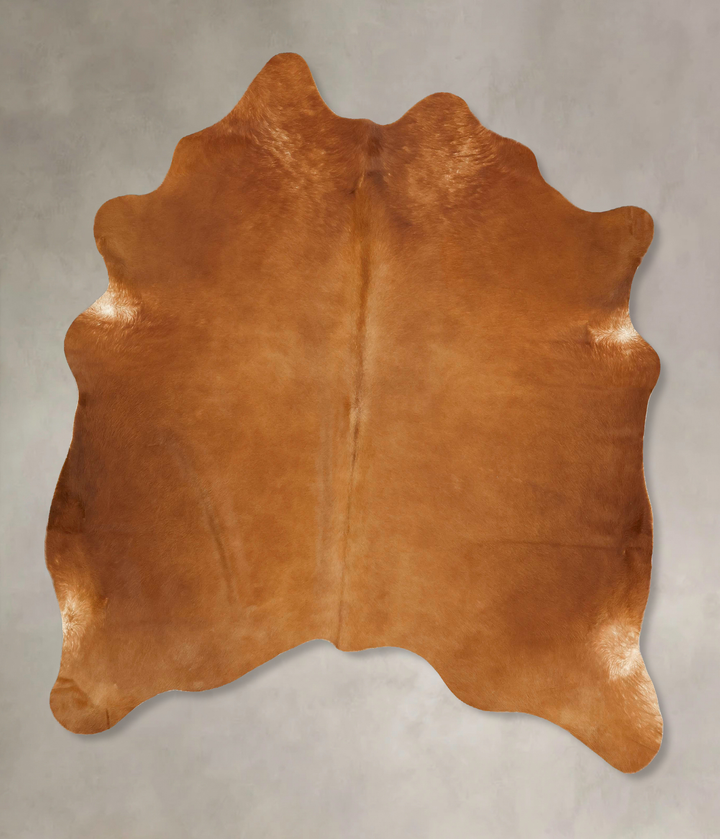 Solid Brown X-Large Brazilian Cowhide Rug 6'9"H x 6'2"W #B14299 by Hudson Hides