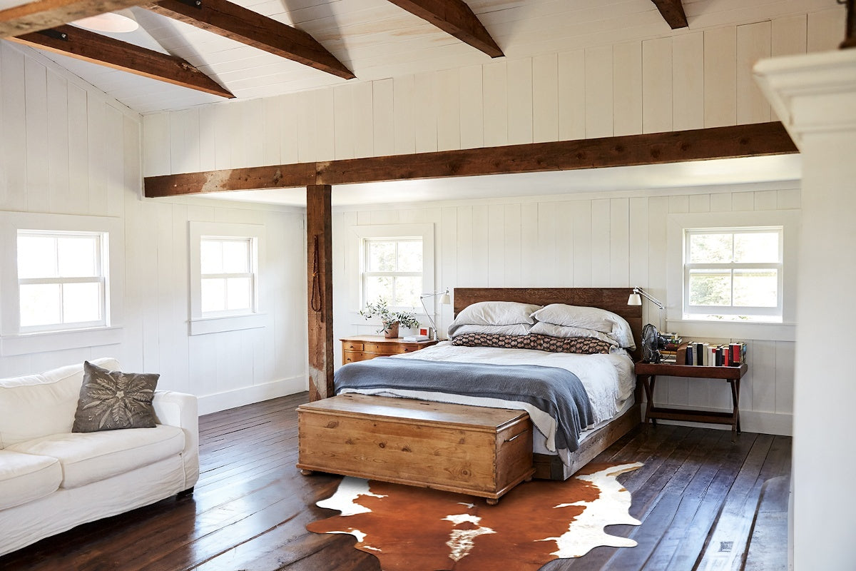 Brown and White Regular Cowhide Rug #B14300