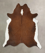 Hereford XX-Large Brazilian Cowhide Rug 8'6"H x 7'7"W #B14301 by Hudson Hides