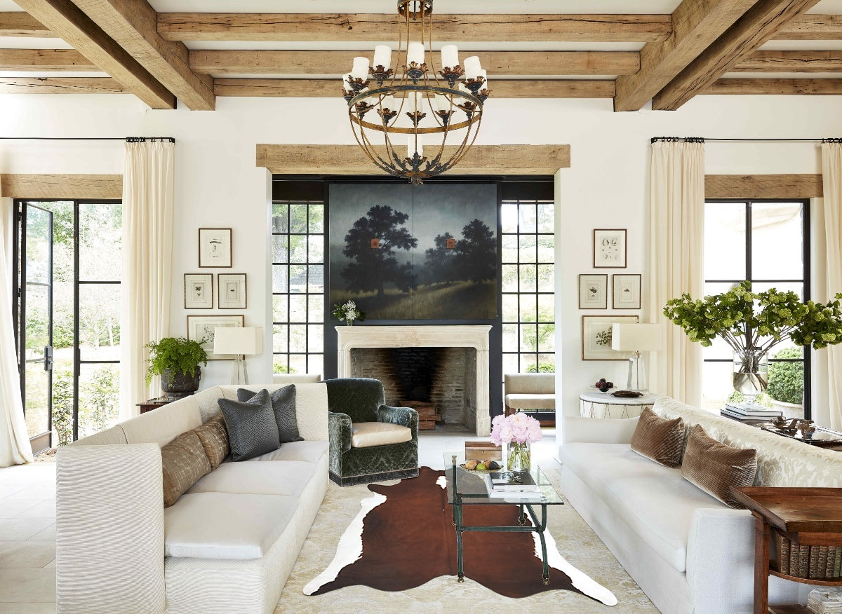Hereford XX-Large Brazilian Cowhide Rug 8'6"H x 7'7"W #B14301 by Hudson Hides