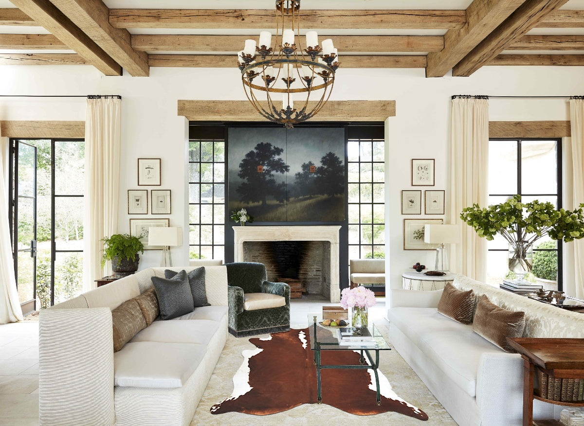 Hereford XX-Large Brazilian Cowhide Rug 8'11"H x 7'6"W #B14302 by Hudson Hides