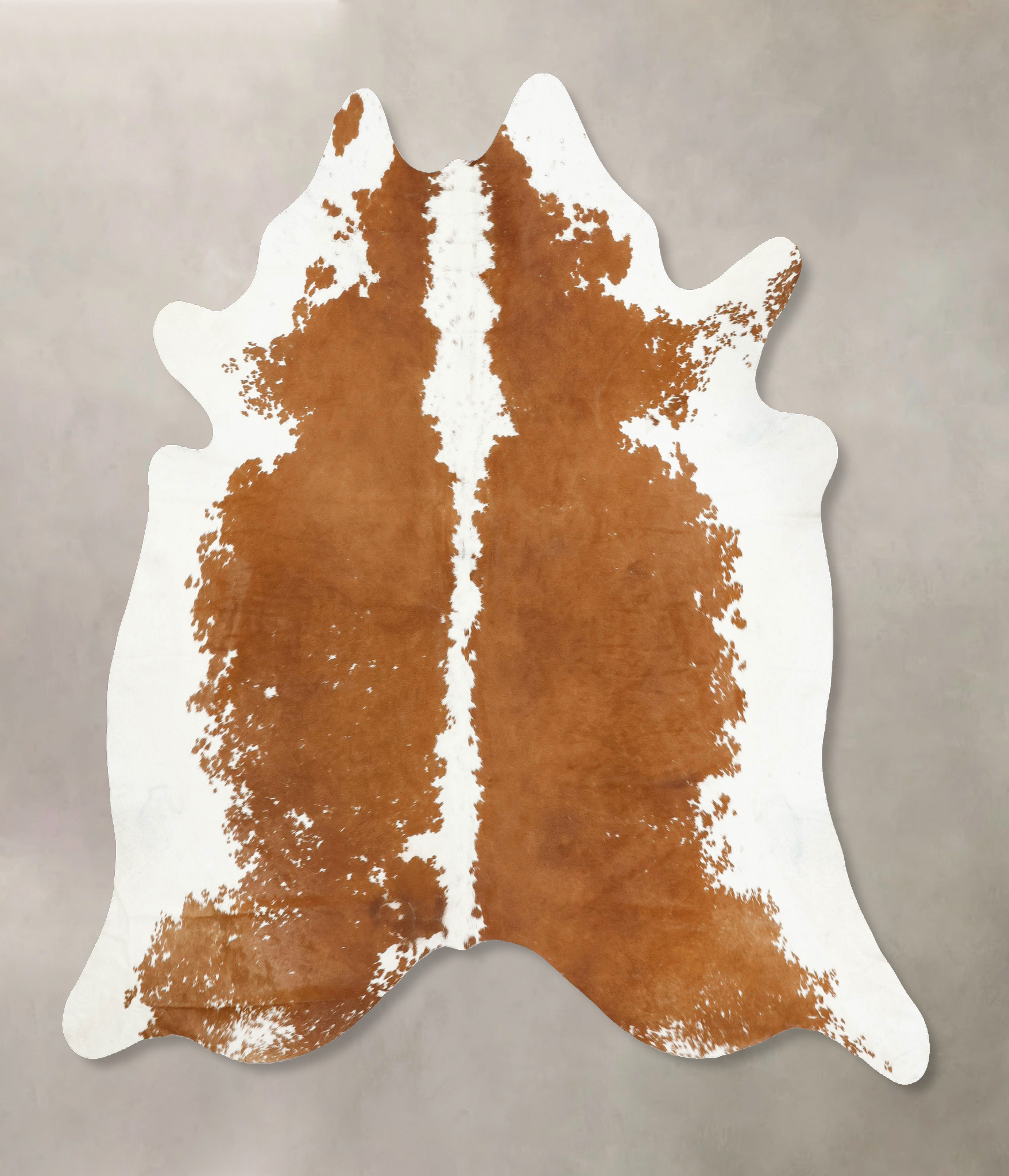 Brown and White Regular Cowhide Rug #B14303