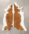 Brown and White Regular XX-Large Brazilian Cowhide Rug 7'7