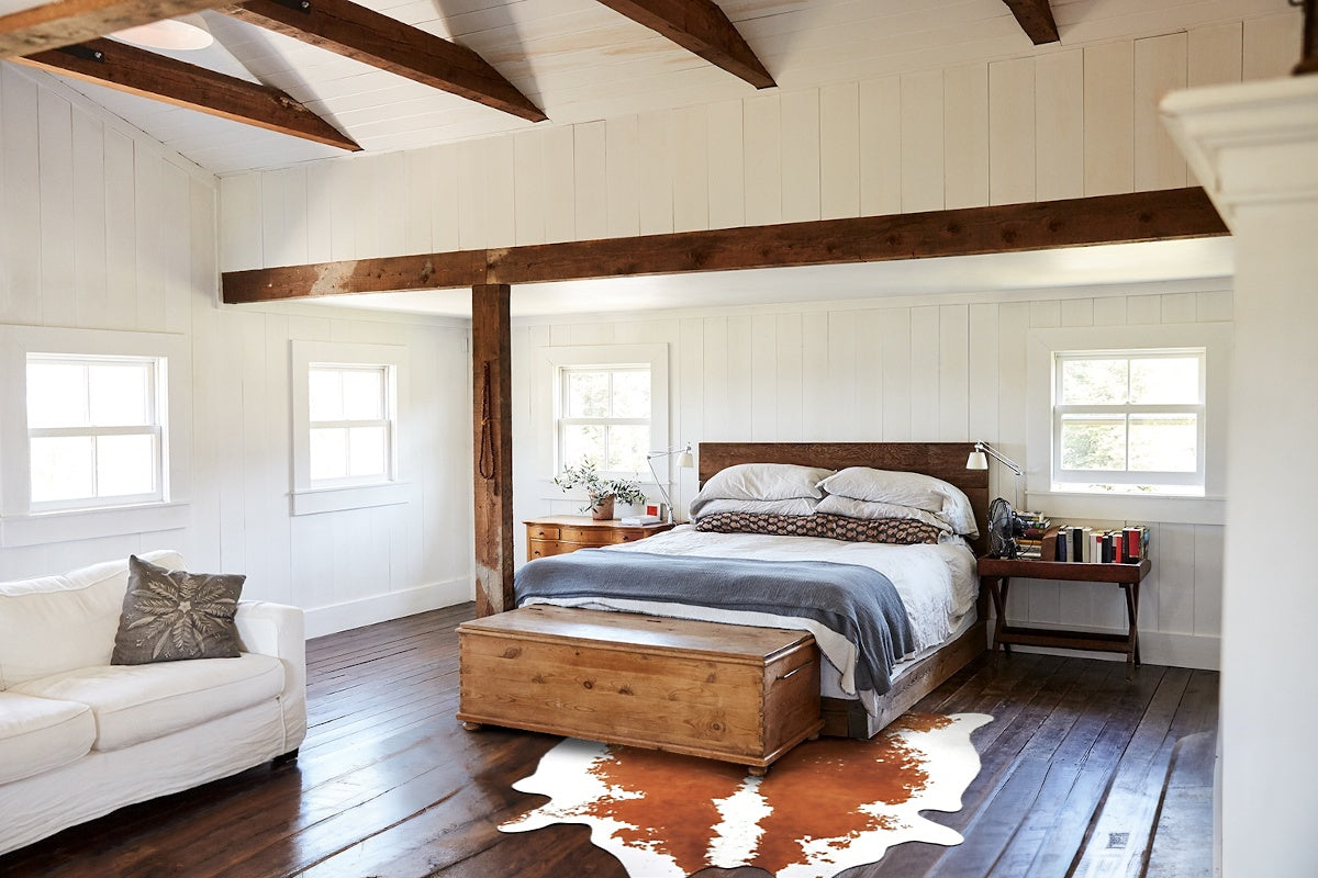 Brown and White Regular Cowhide Rug #B14303