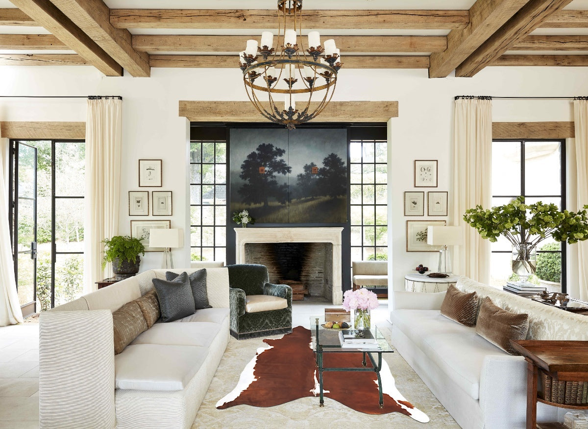 Hereford XX-Large Brazilian Cowhide Rug 7'11"H x 6'7"W #B14311 by Hudson Hides
