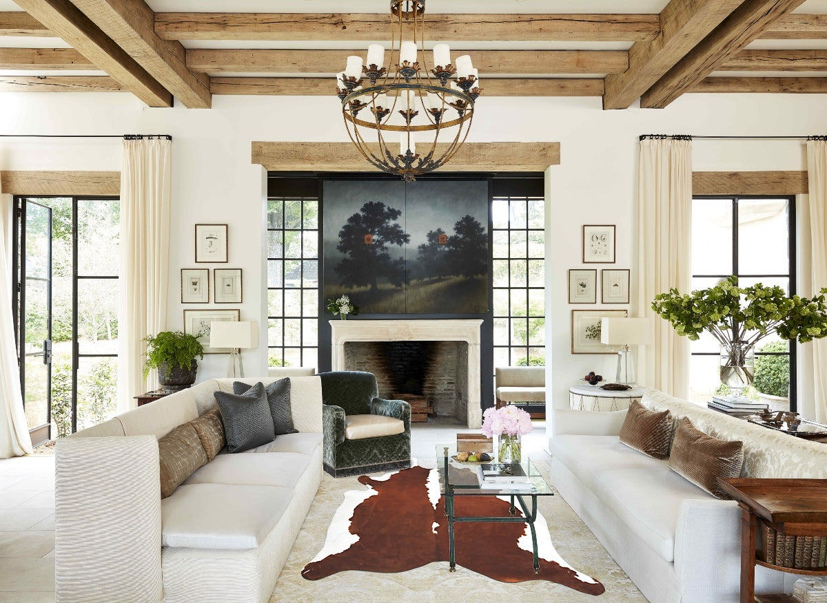 Hereford XX-Large Brazilian Cowhide Rug 8'9"H x 7'3"W #B14314 by Hudson Hides