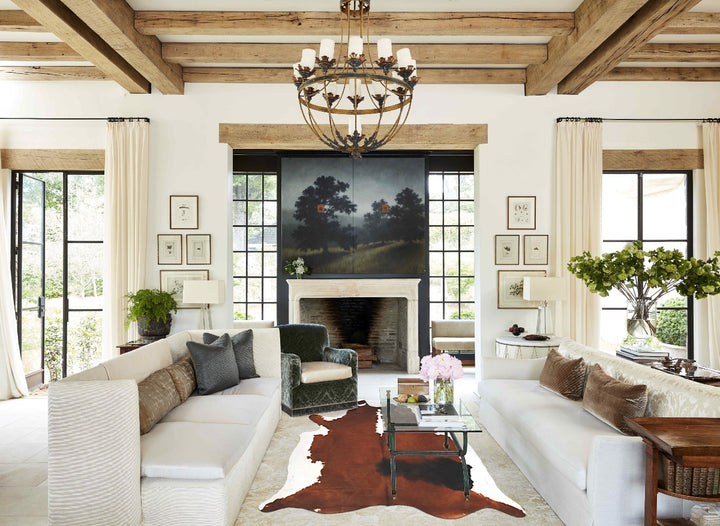 Hereford XX-Large Brazilian Cowhide Rug 8'5"H x 7'5"W #B14316 by Hudson Hides