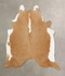 Beige and White XX-Large Brazilian Cowhide Rug 8'0