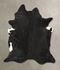 Solid Black XX-Large Brazilian Cowhide Rug 8'2