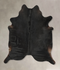 Solid Black XX-Large Brazilian Cowhide Rug 8'1