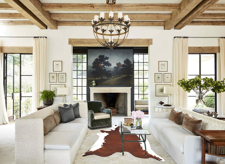 Hereford XX-Large Brazilian Cowhide Rug 8'3"H x 6'8"W #B14346 by Hudson Hides