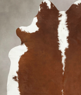 Hereford XX-Large Brazilian Cowhide Rug 8'2"H x 7'2"W #B14363 by Hudson Hides