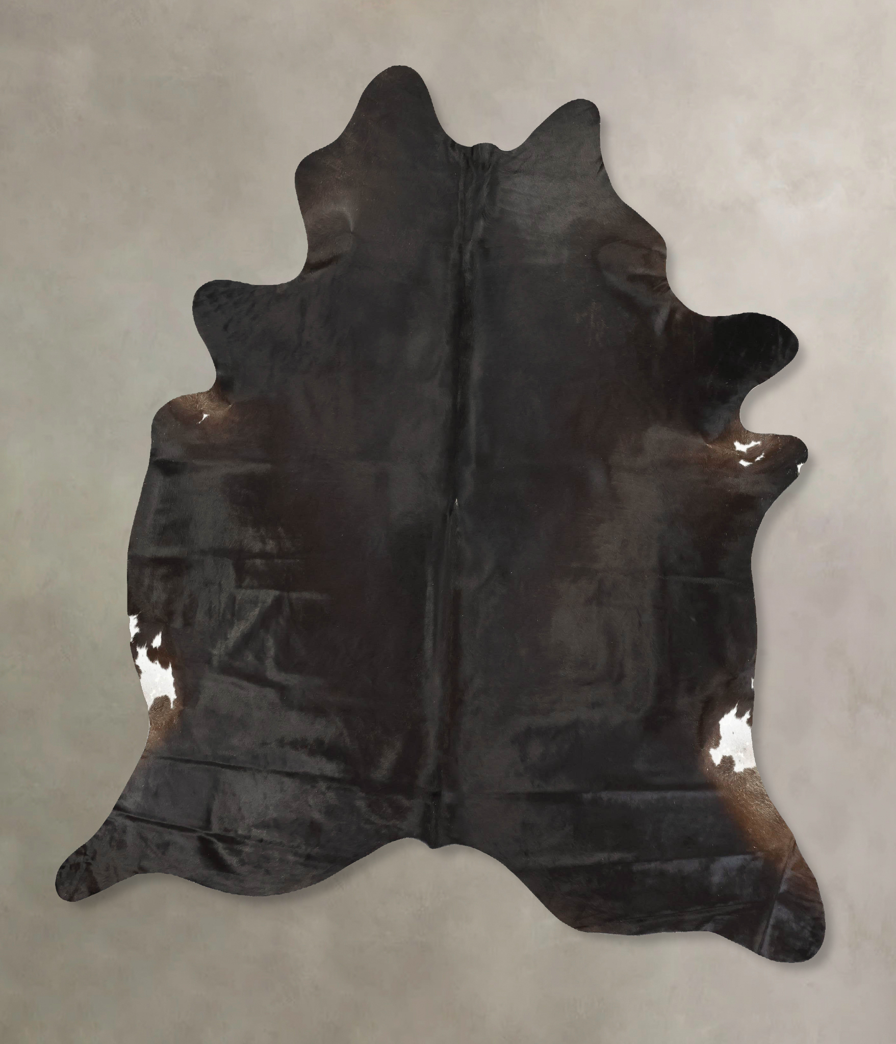 Solid Black Cowhide Rug #B14366