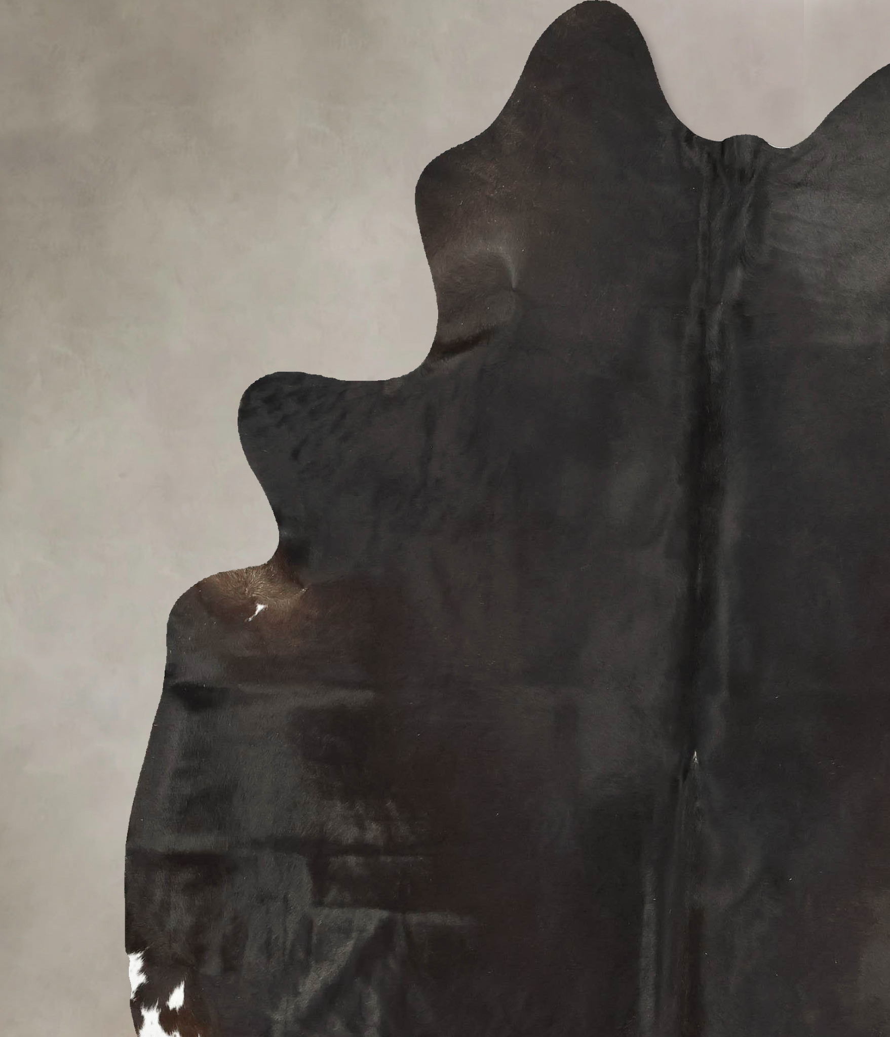 Solid Black Cowhide Rug #B14366