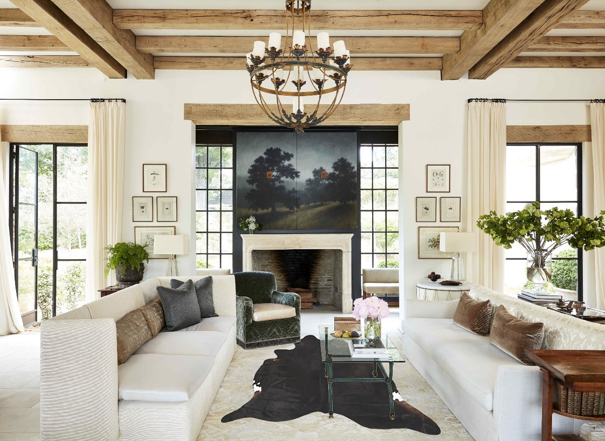 Solid Black Cowhide Rug #B14366