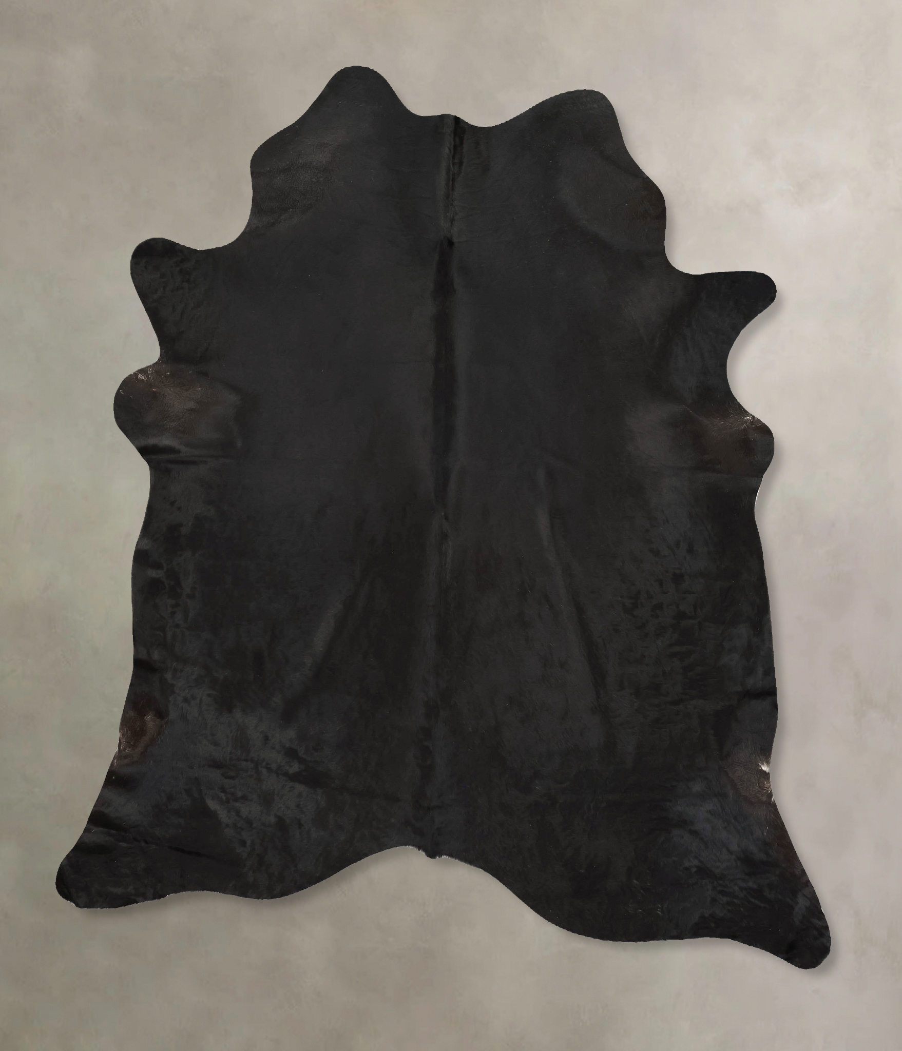 Solid Black Cowhide Rug #B14367