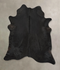 Solid Black X-Large Brazilian Cowhide Rug 7'6