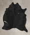 Solid Black X-Large Brazilian Cowhide Rug 7'3