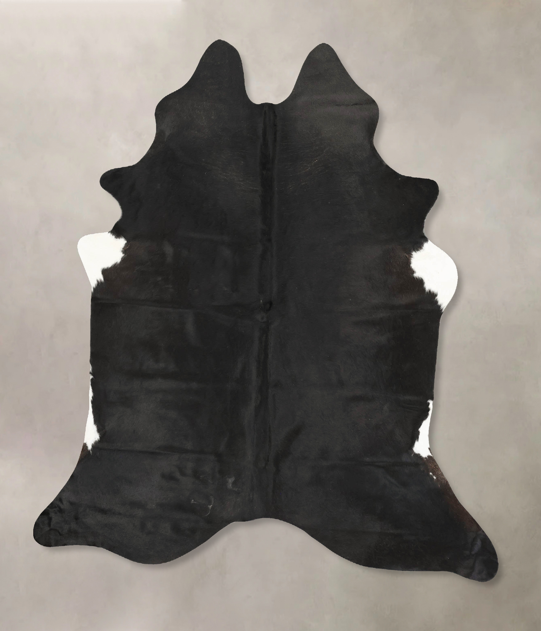 Solid Black Cowhide Rug #B14386