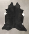 Solid Black X-Large Brazilian Cowhide Rug 7'1