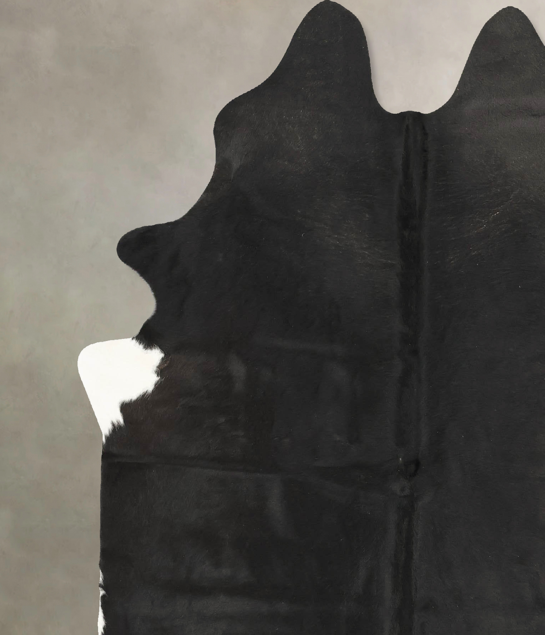 Solid Black Cowhide Rug #B14386