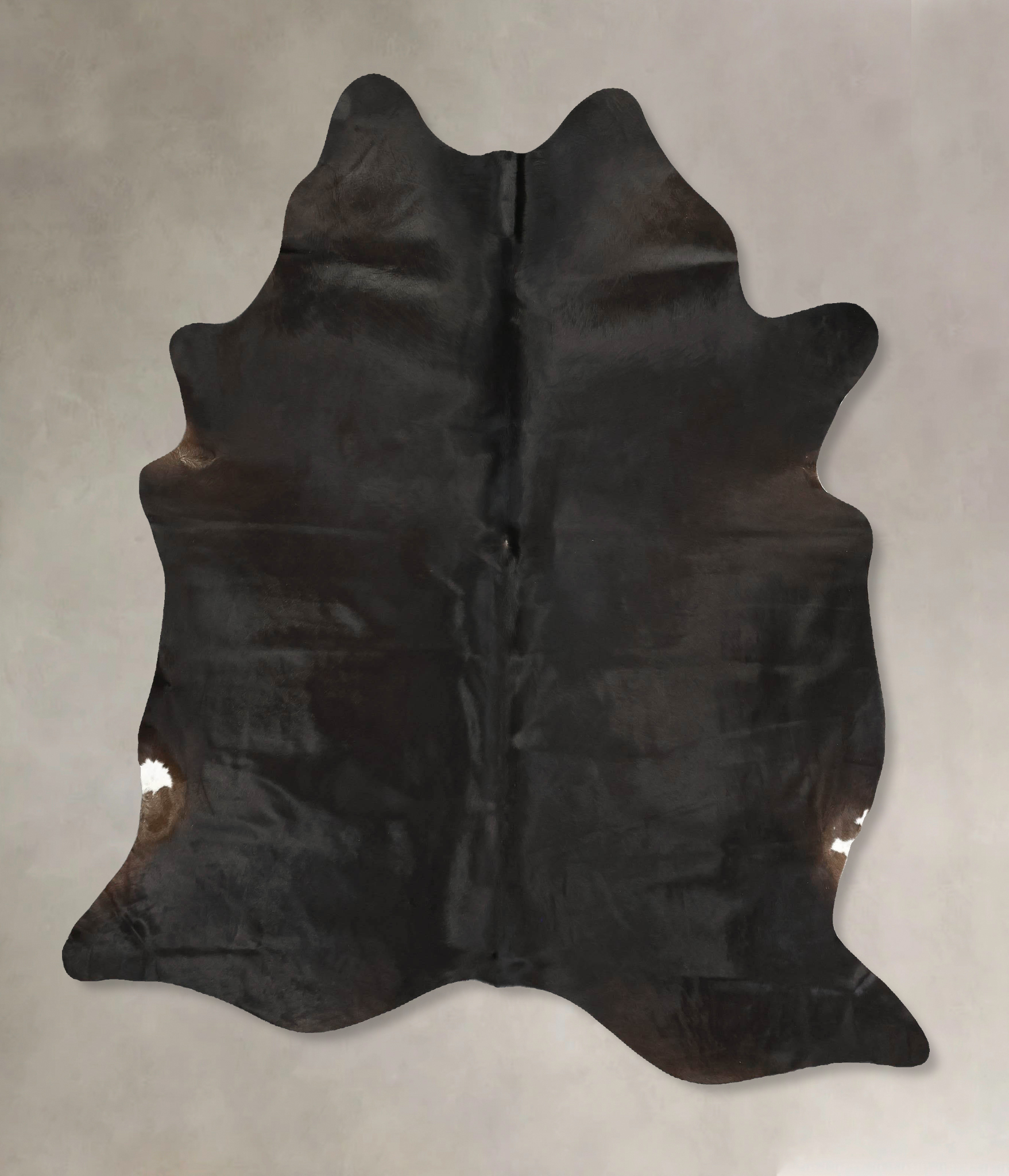 Solid Black Cowhide Rug #B14388