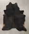 Solid Black X-Large Brazilian Cowhide Rug 7'2